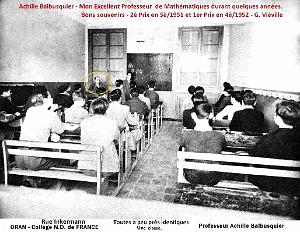 3063- Oran - Rue Inkerman- College N.D. de France - Balbusquier